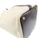 207524★HERMES エルメス ピコタンPM ミニバッグ ヴィンテージ ハンドバッグ トワルアッシュ レザー ナチュラル □G